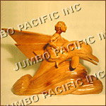 Man Riding Dolphin carving philippine decoration